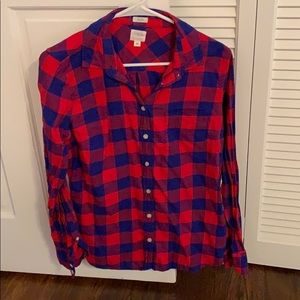 J. Crew Boy Fit Red/Blue flannel